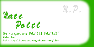mate poltl business card
