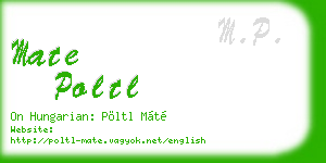 mate poltl business card